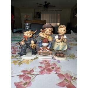 Goebel W.Germany Figurines Girl With Flowers #257, Little Potter, Chimney Sweep